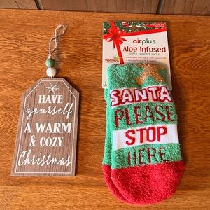 Christmas Aloe Infused Socks & Ornament